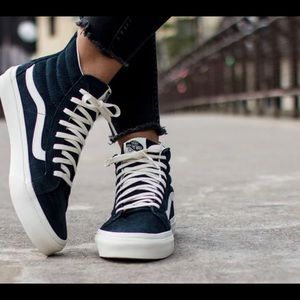 Vans Blue Suede High Tops